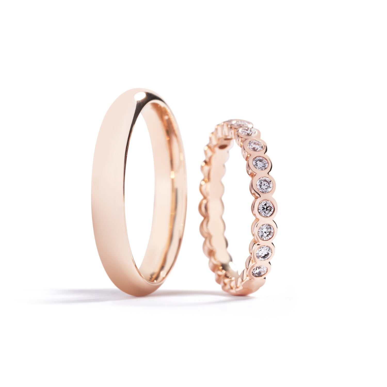 Klassiske vielsesringe med 0,37 ct. brillanter