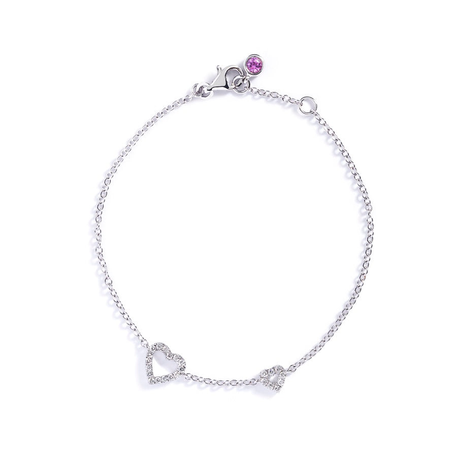 Armbånd med 0,20 ct. brillanter og 0,13 ct. safir