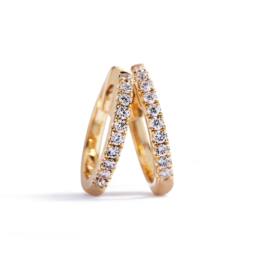 Diamant creoler med 0,20 ct. brillanter