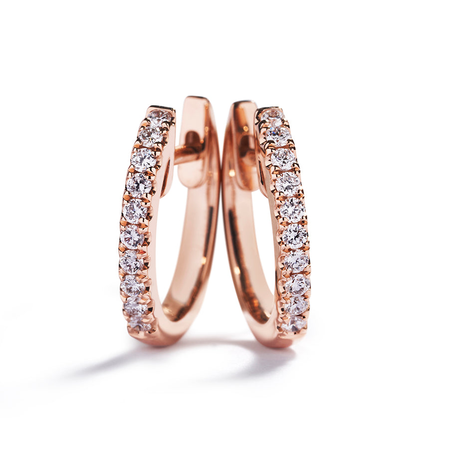 Diamant creoler med 0,20 ct. brillanter