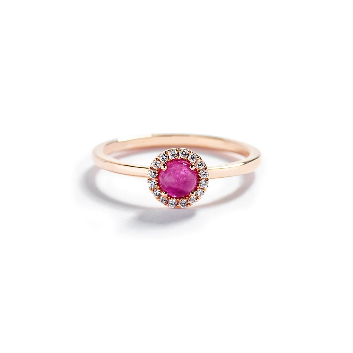 Rubin rosetring med 0,52 ct. Grønlandsk Rubin og brillanter
