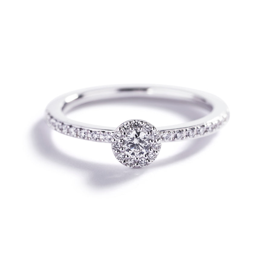 Rosetring med 0,10 ct. brillant