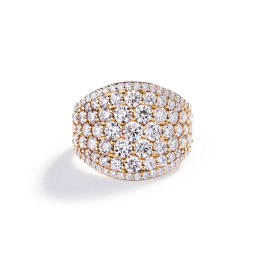 Bred diamantring med 3,33 ct. diamanter