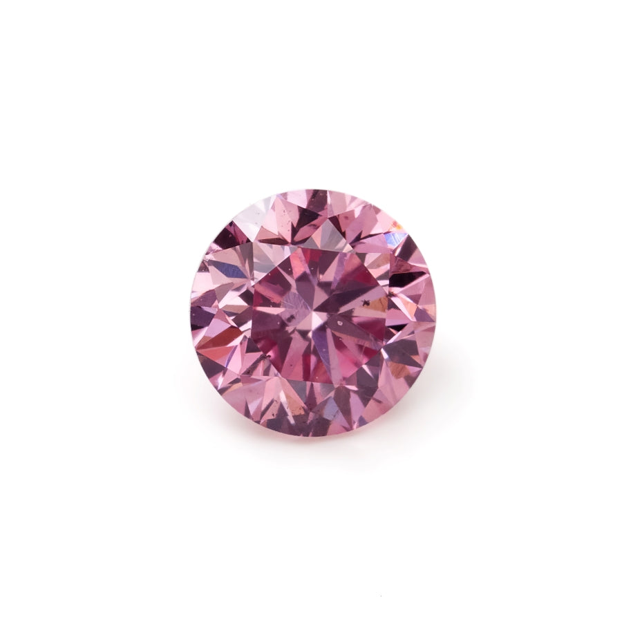 0,36 carat rund Natural Fancy Vivid Purplish Pink brillant.  GIA og Argyle certifikater medfølger.