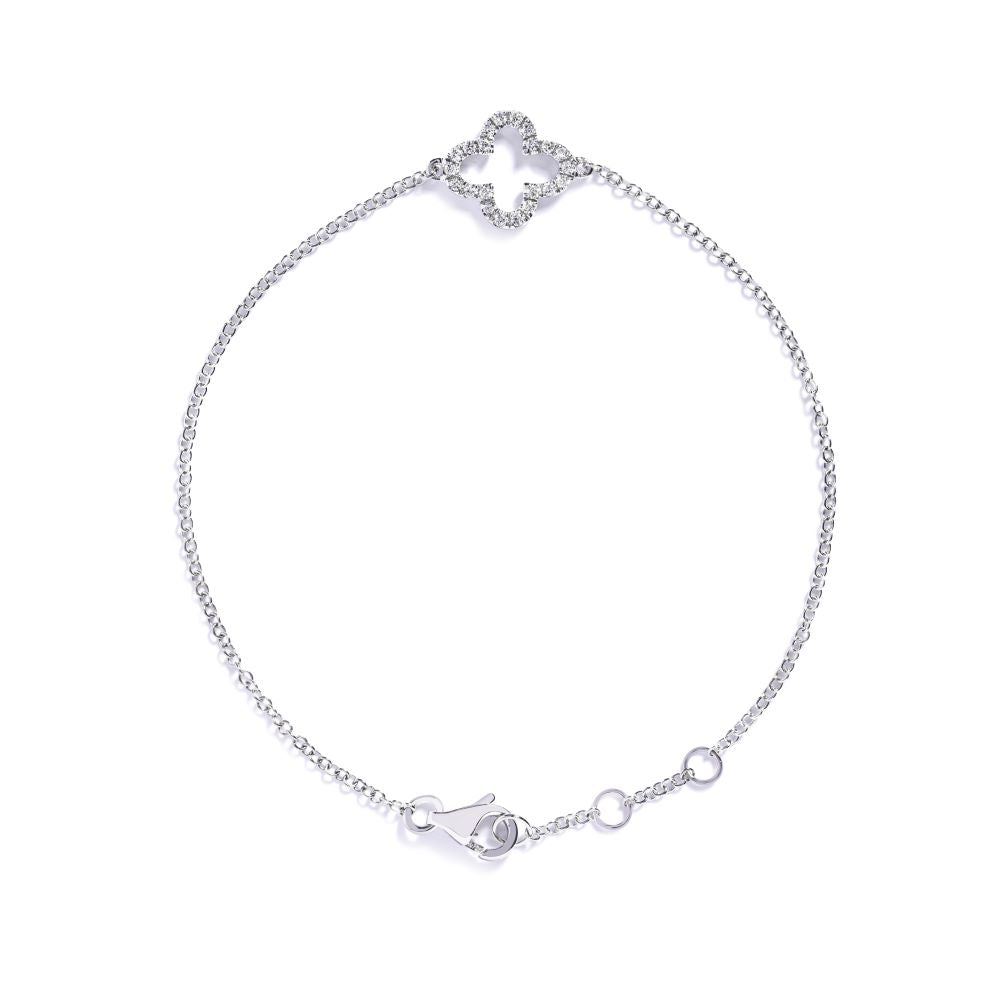 Diamant armbånd i 18 kt. hvidguld med 0,12 ct. brillanter