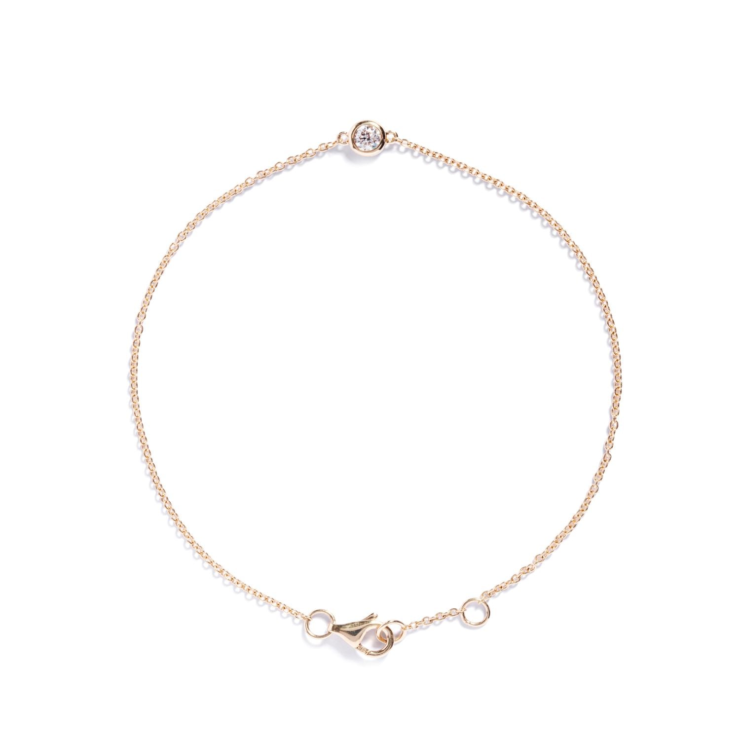 Armbånd i 18 kt. gulguld med 0,11 ct. diamant