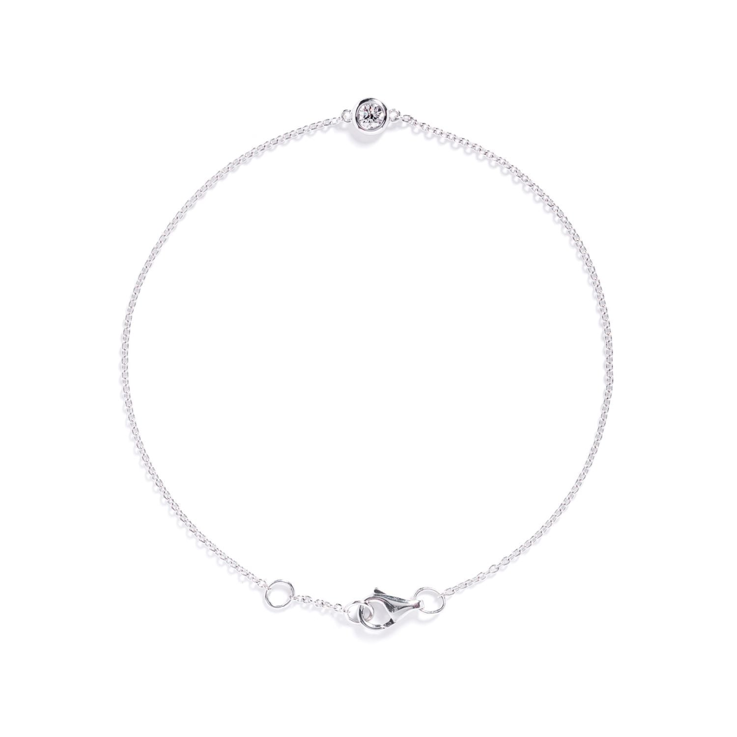 Armbånd i 18 kt. hvidguld med 0,11 ct. diamant