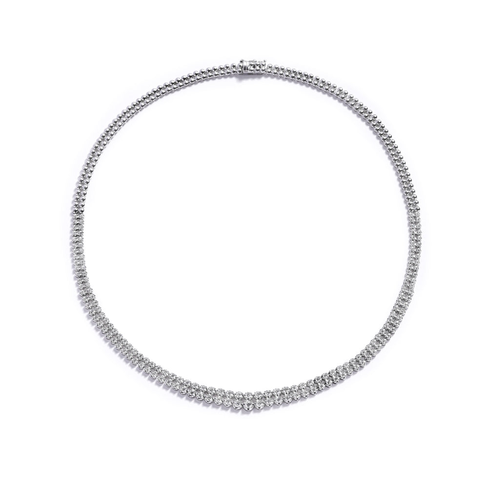 Diamantcollier i 18 kt. hvidguld med 2,74 ct. brillanter