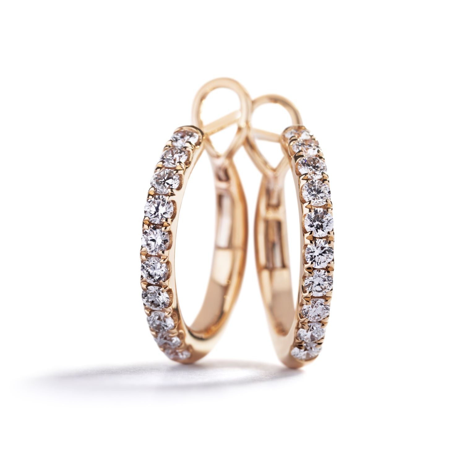 Creoler i 18 kt. gulguld med 0,43 ct. brillanter