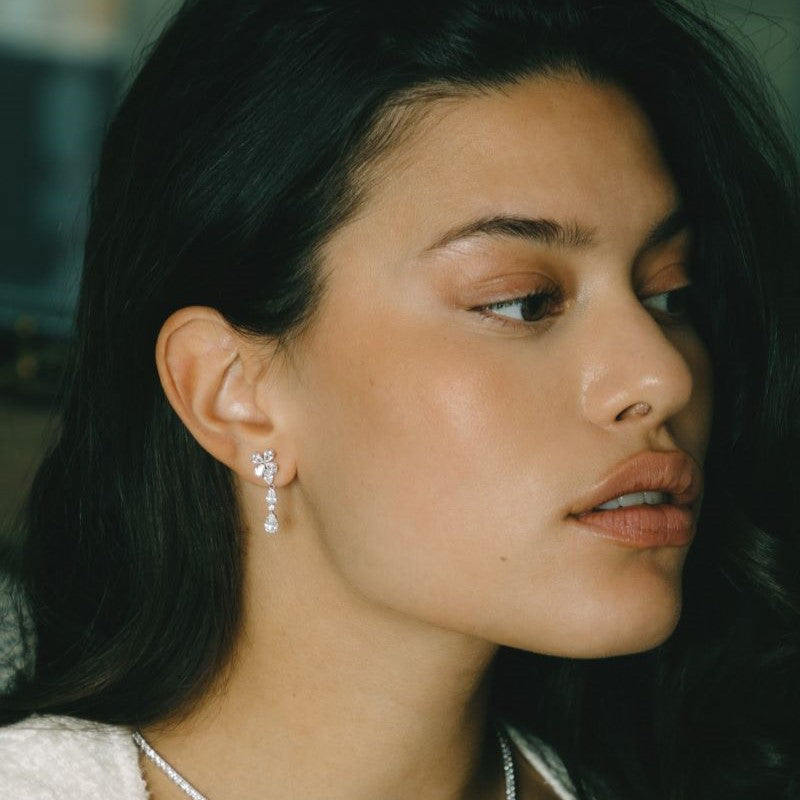 Fancy cut diamantørehængere med 1,88 ct. diamanter
