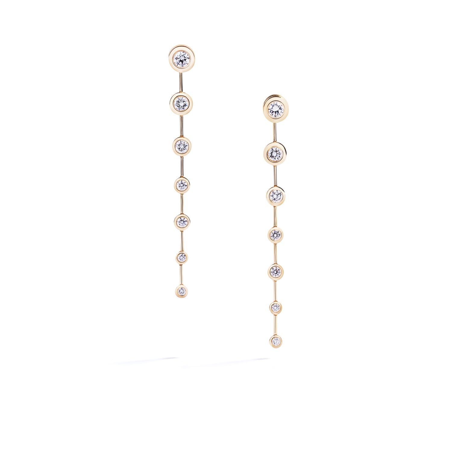 Ørehængere i 18 kt. gulguld med i alt 1,34 ct. diamanter