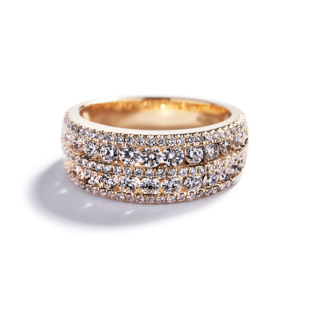 Alliancering i 18 kt. gulguld med 1,61 ct. diamanter