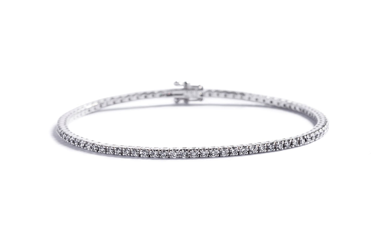 Tennisarmbånd i hvidguld med 1,50 ct. hvide brillanter