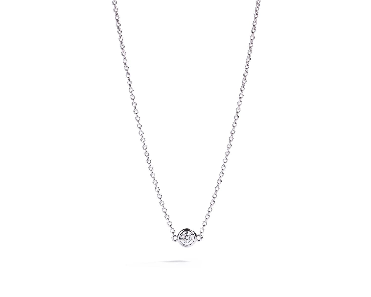 Halskæde i 18 kt. hvidguld med 0,13 ct. diamant