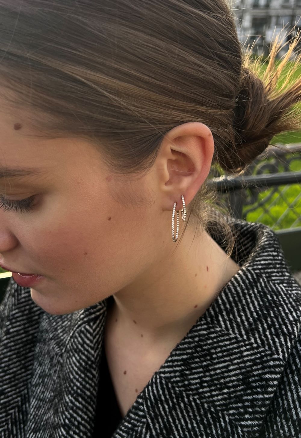 Diamant creoler med 0,60 ct. brillanter