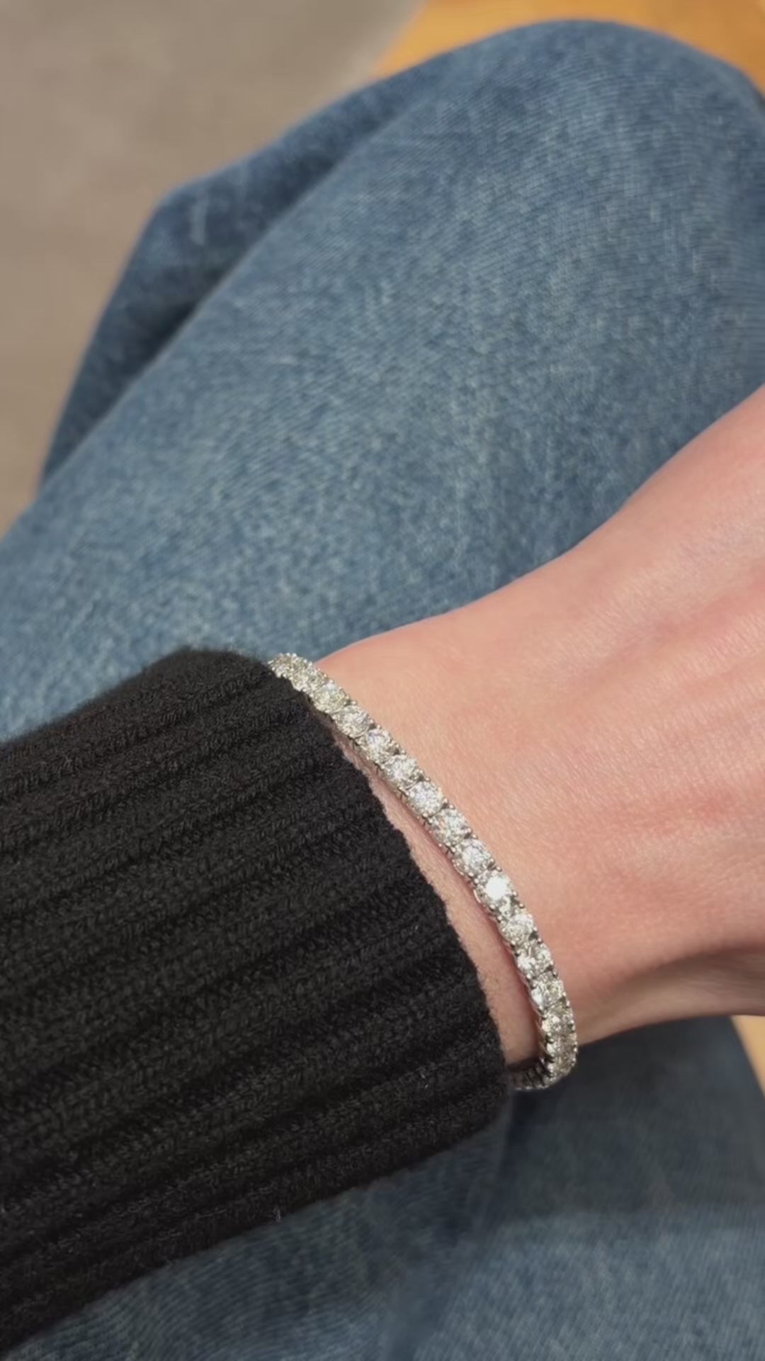 Tennisarmbånd med 7,12 ct. brillanter