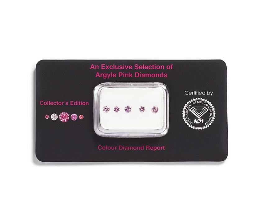 Argyle Pink Collector's Edition løse pink diamanter, i alt 0,27 ct.