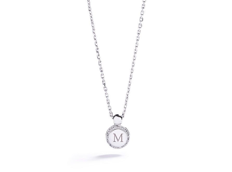 ”Memory” vedhæng fra Hartmann's  i 18 kt. hvidguld prydet med 16 brillanter Top Wesselton/VVS-VS, i alt 0,12 ct. 