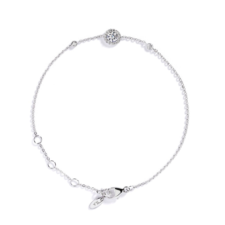 Armbånd i 18 kt. hvidguld med 0,32 ct. brillanter