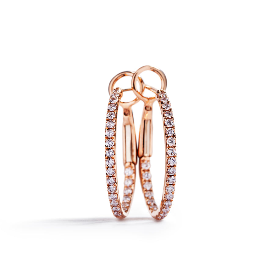Diamant creoler med 0,36 ct. brillanter