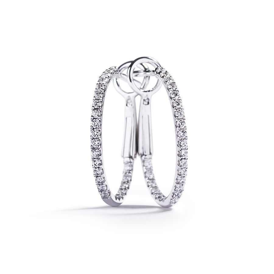 Diamant creoler med 0,36 ct. brillanter