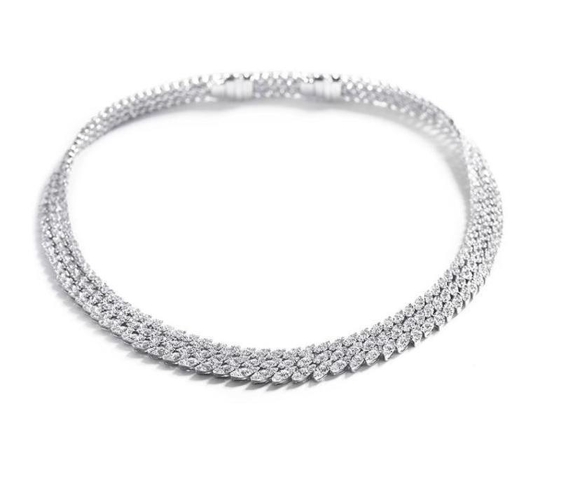 Diamantcollier med 27,78 ct. diamanter