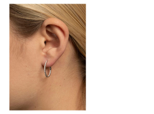 Diamant creoler med 0,36 ct. brillanter