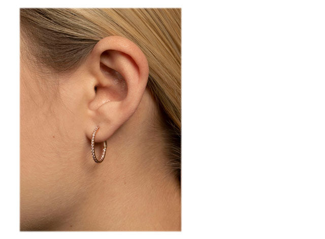 Diamant Creoler med 0,36 ct. Argyle Pink brillanter