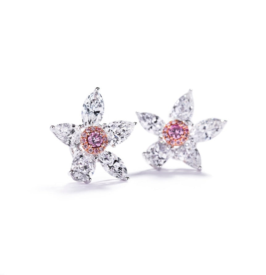 Legacy Flower Argyle Pink diamantørestikker