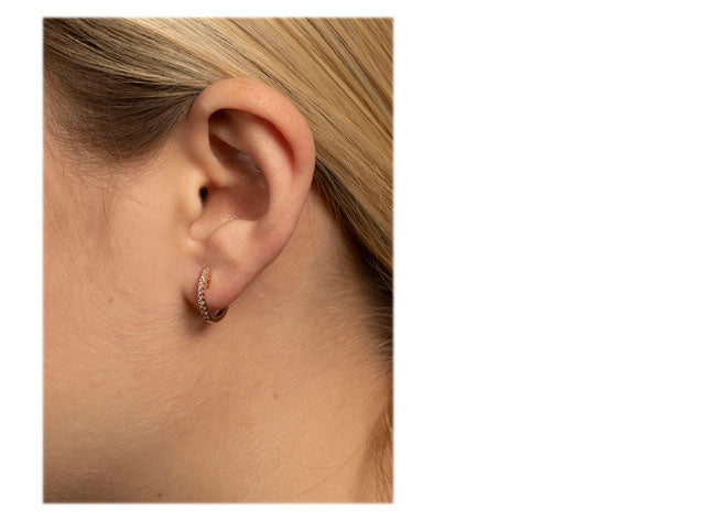 Diamant Creoler med 0,17 ct. Argyle Pink brillanter