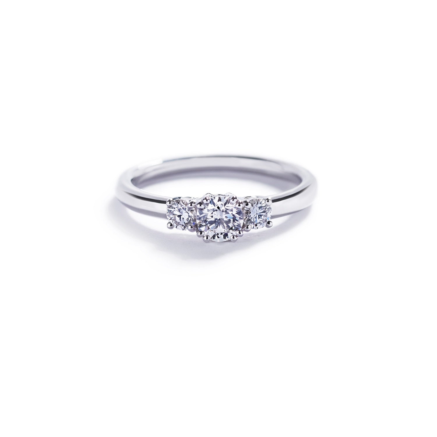 "Copenhagen Love" 3-stens ring i 18 kt. hvidguld med 0,50 ct. brillant