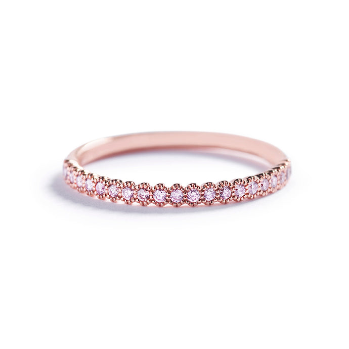Diamant rækkering med 0,13 ct. Argyle Pink brillanter