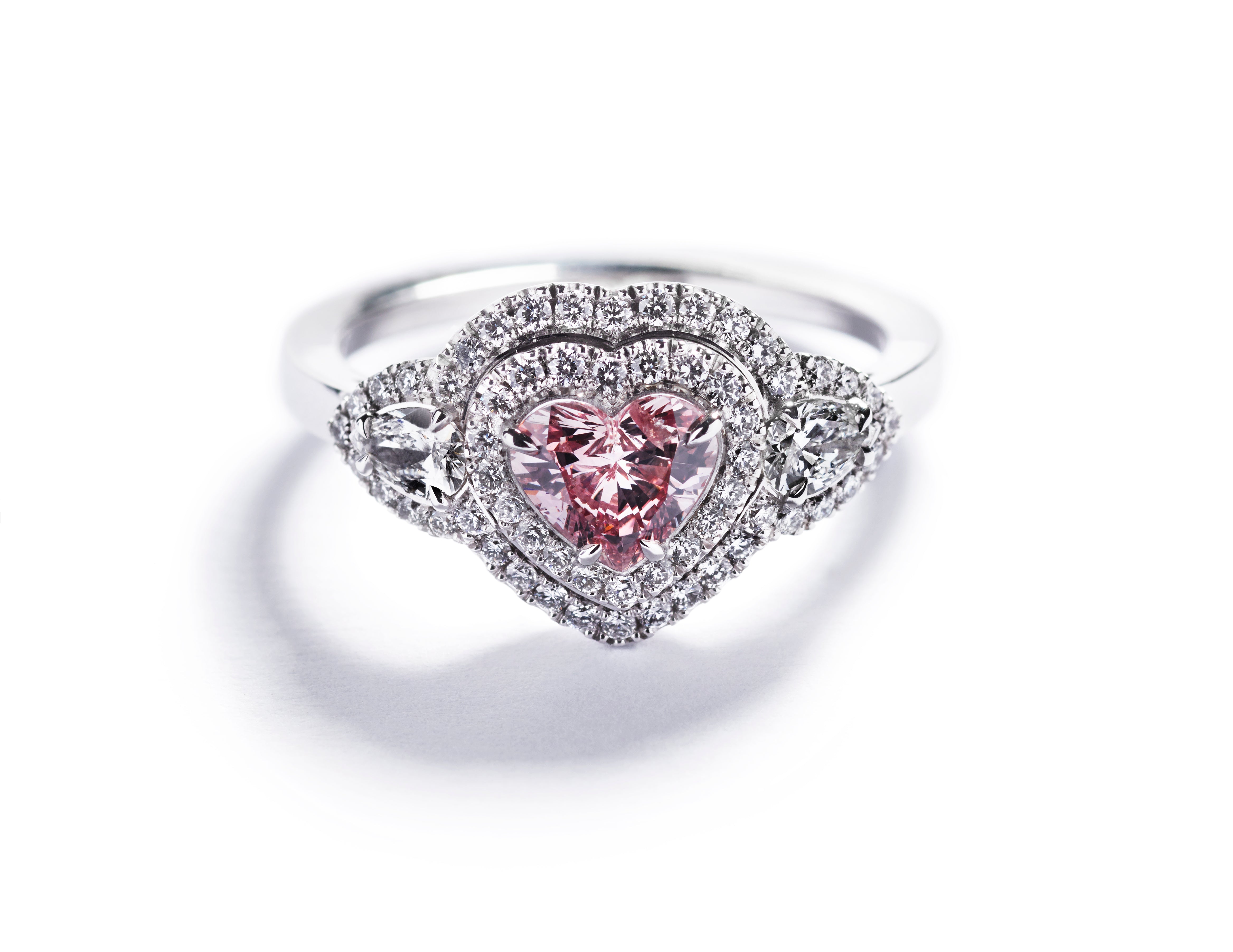 Legacy Love Diamantring med Argyle Pink diamanthjerte