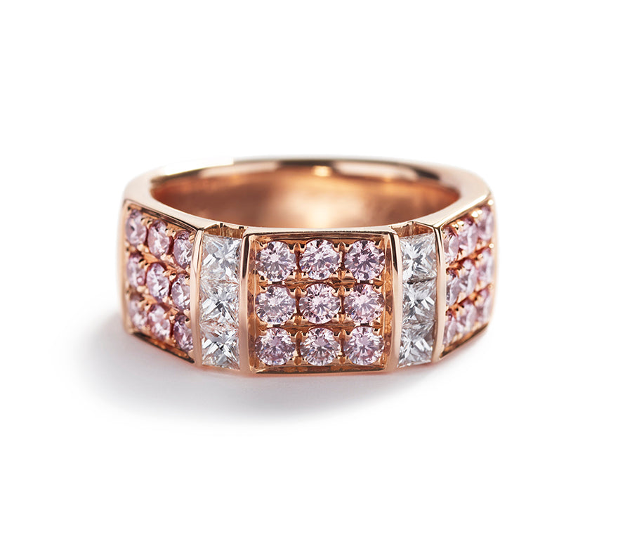 Diamant ring med 1,18 ct. Argyle Pink diamanter