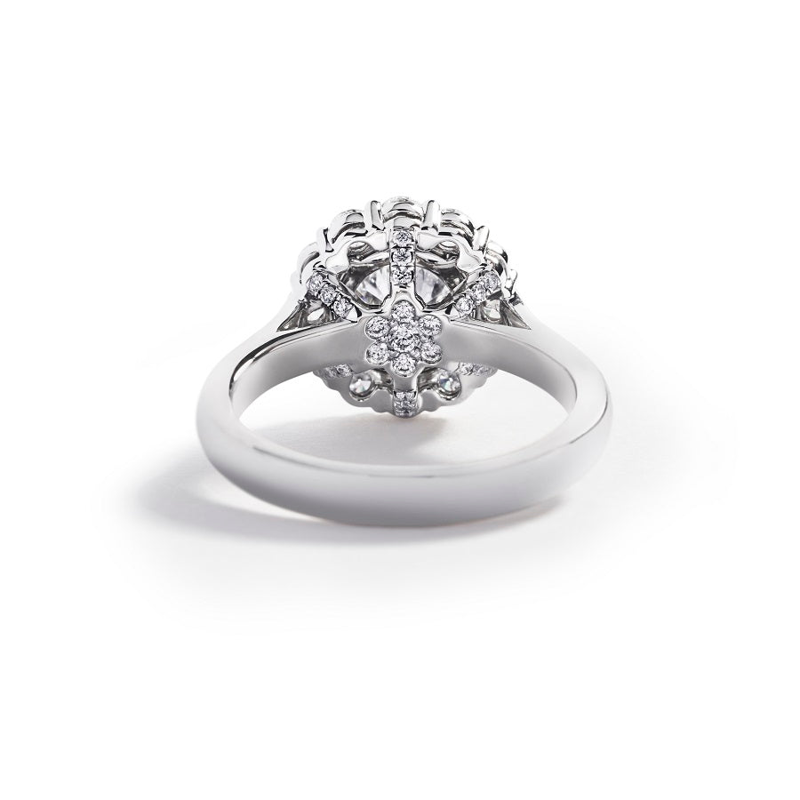Rosetring i platin med 2,51 ct. brillant