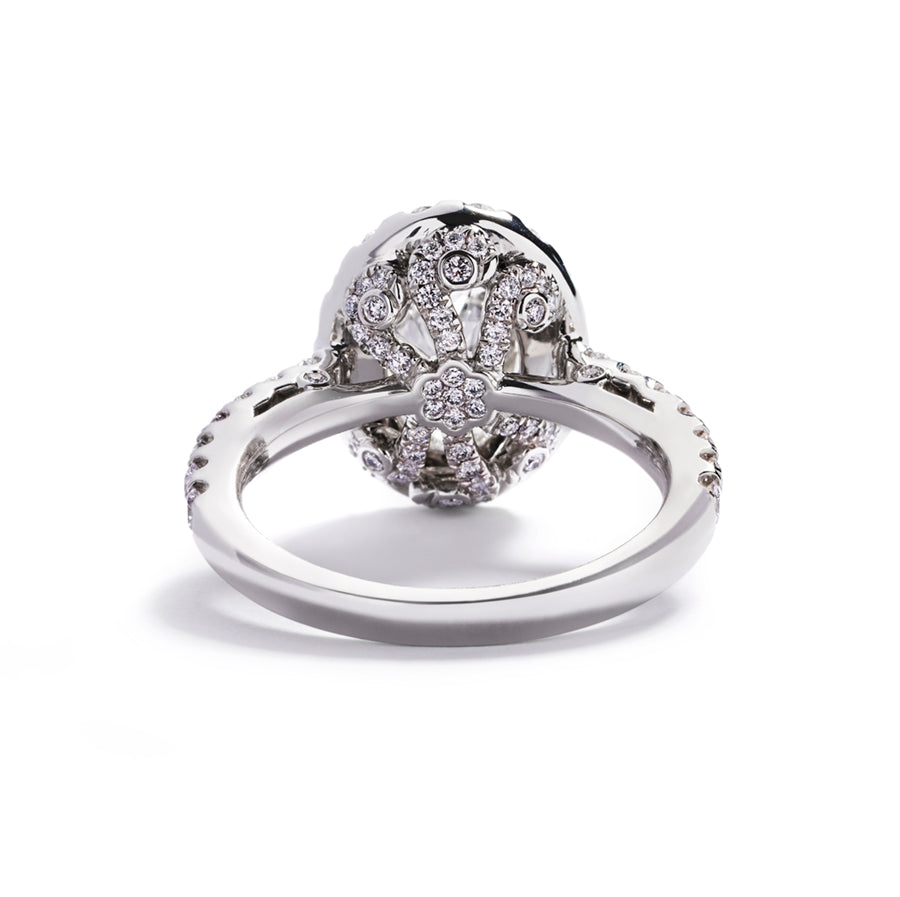 Rosetring med 2,06 ct. oval diamant