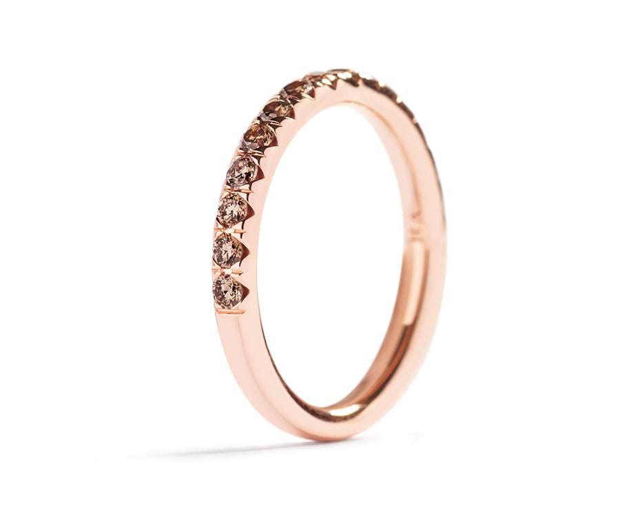 Copenhagen Classic alliancering med 0,48 ct. Champagne brillanter