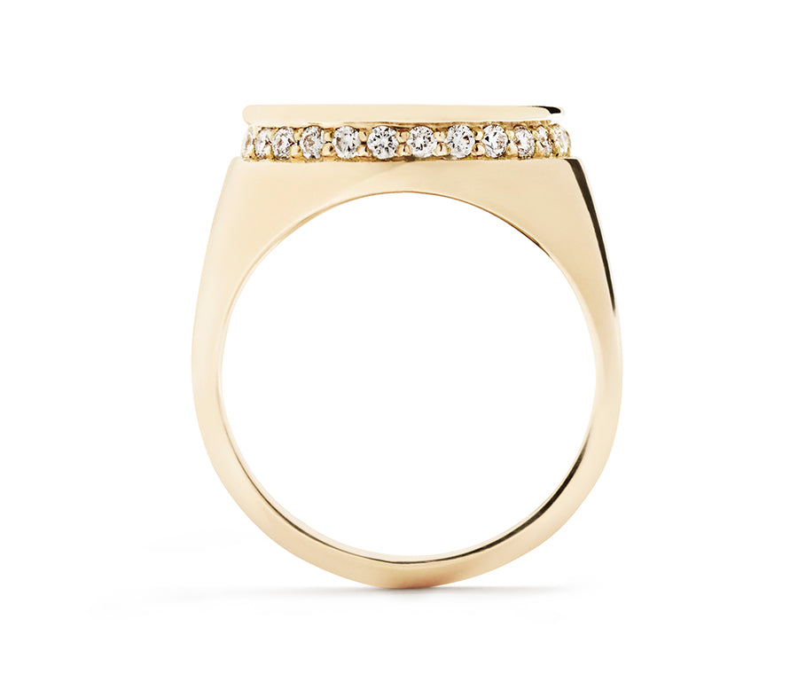 Signetring med 0,26 ct. brillanter
