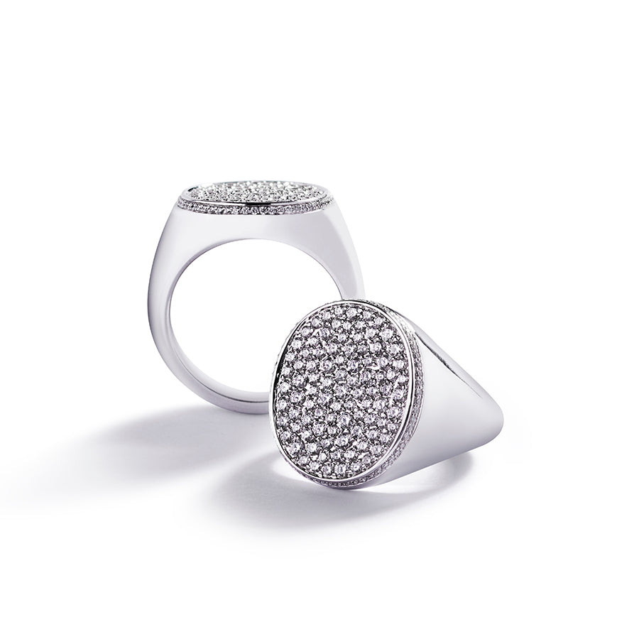Signatur Signetring med 0,47 ct. brillanter