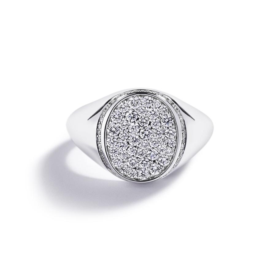 Signatur signetring med 1,83 ct. brillanter