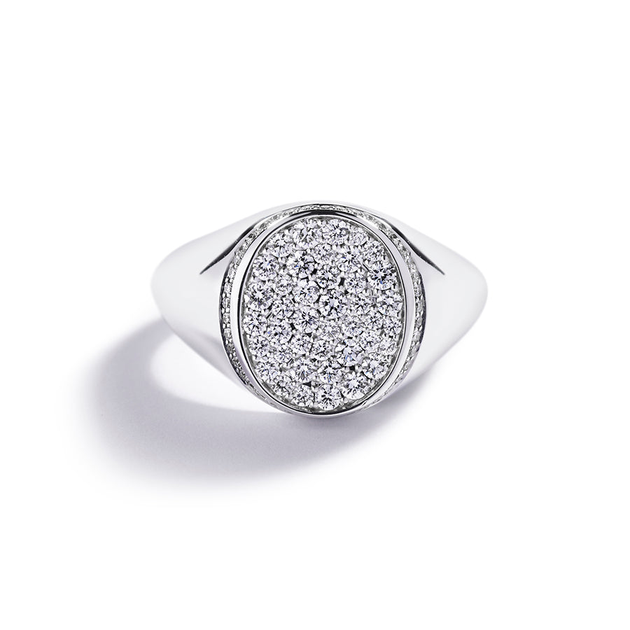 Signatur Signetring med 0,47 ct. brillanter
