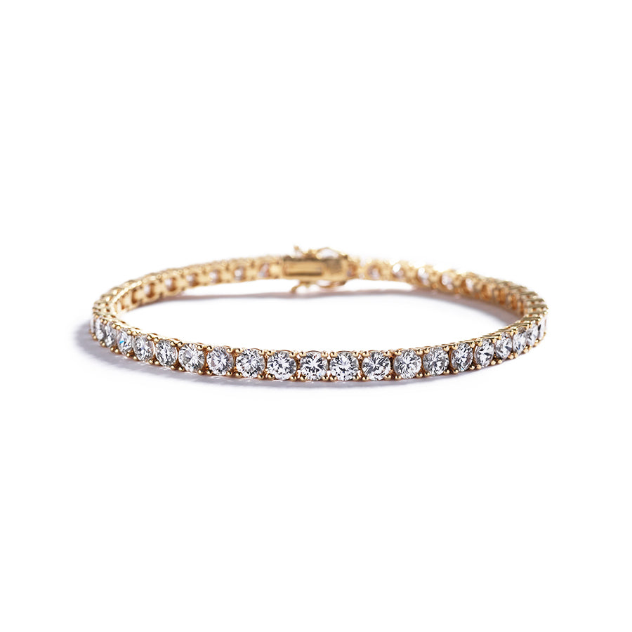 Tennisarmbånd fra Hartmann's i 18 kt. gulguld med 9,00 ct. brillanter