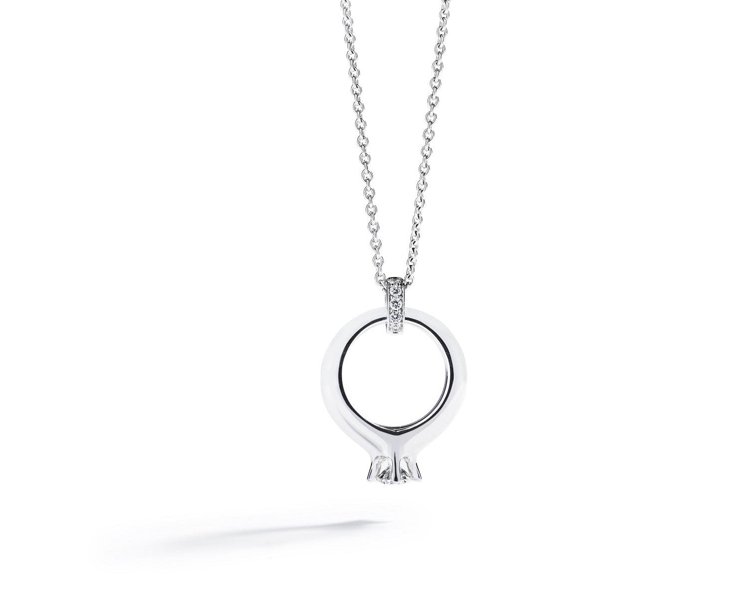 Signatur solitairering vedhæng med 0,30 ct. brillant
