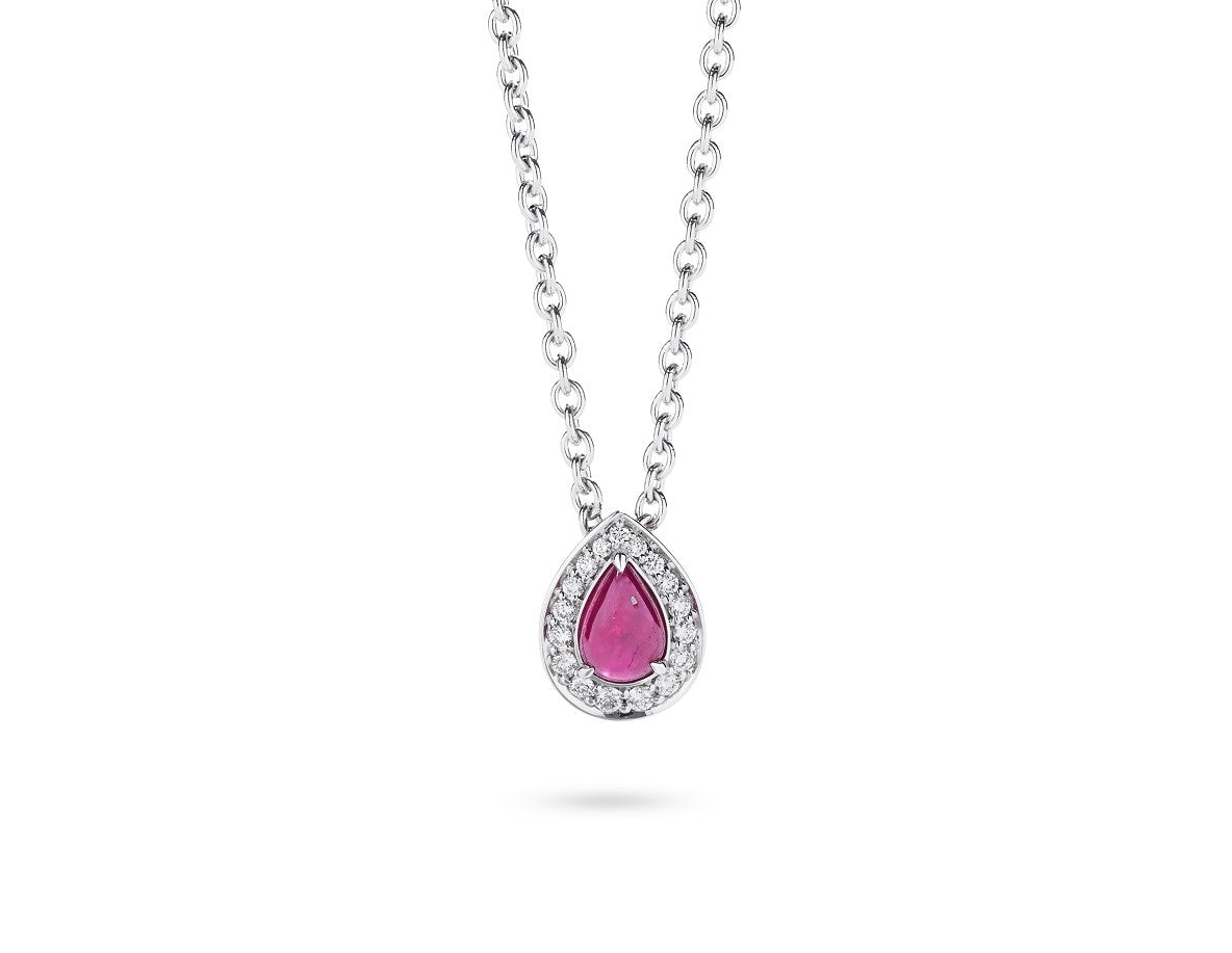 Rubin vedhæng med 0,43 ct. Grønlandsk Rubin og brillanter 