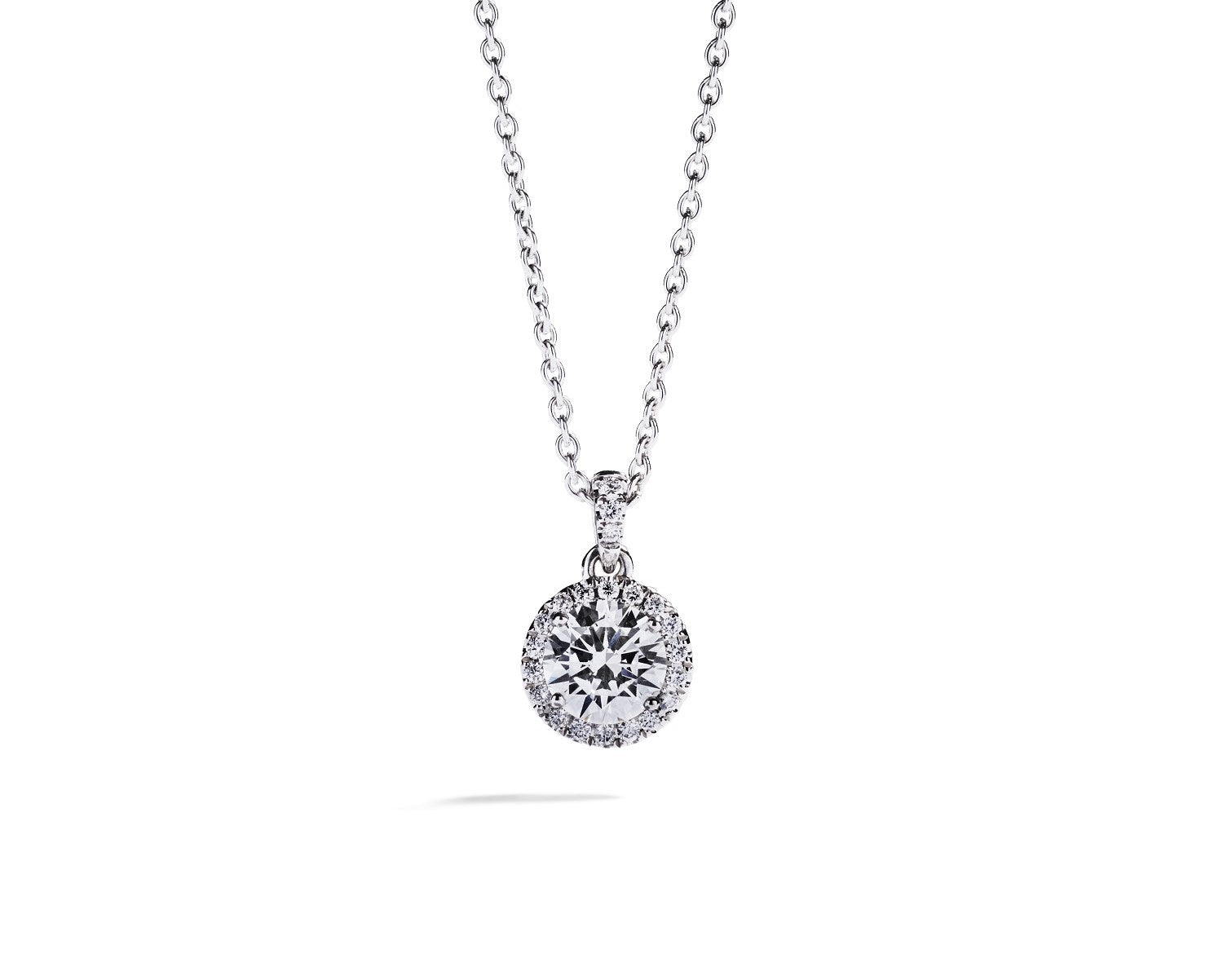 Diamant rosetvedhæng med 0,71 ct. brillant